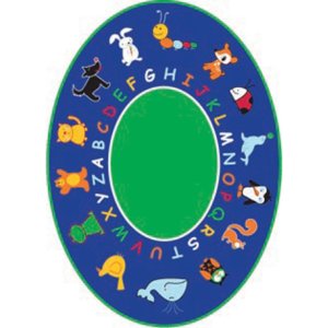 ABC Animals Oval Learning Rug