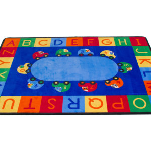 Alphabet Cars Plus Numbers Learning Rug