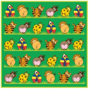 Zoo Animals Placement Rug