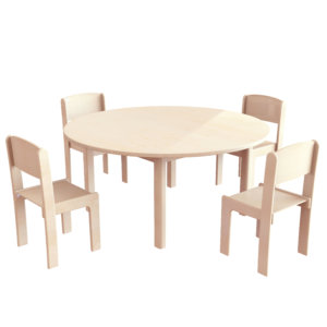 Circular Table Plus 4 Stacking Chairs