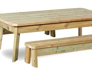 Rectangular Table Plus Bench Set Toddler