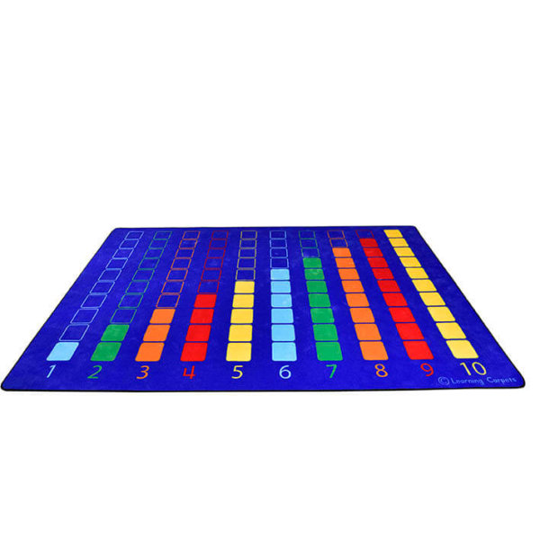 Large Counting Colour Grid Rug