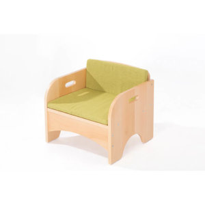 Reading Armchair Plus Green Cushion Set