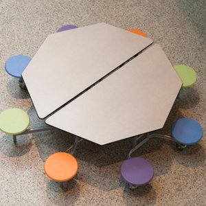 Octagonal Mobile Folding Table